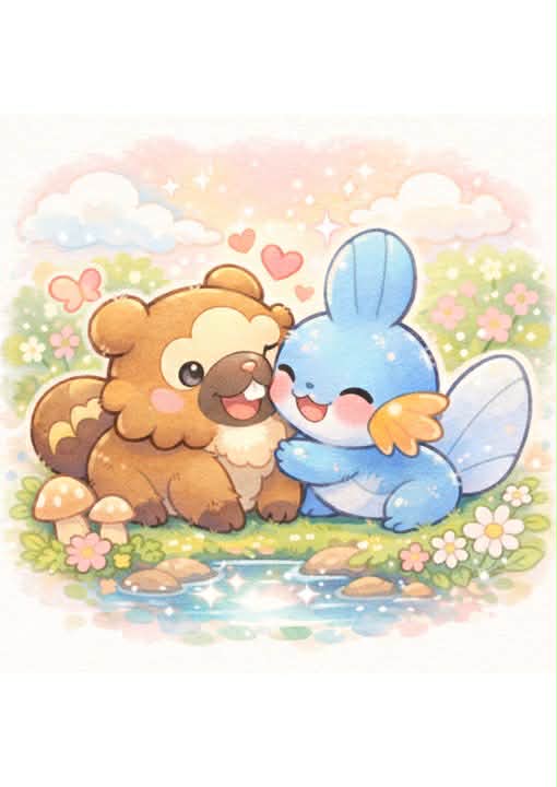 Mudkip meets Bidoof