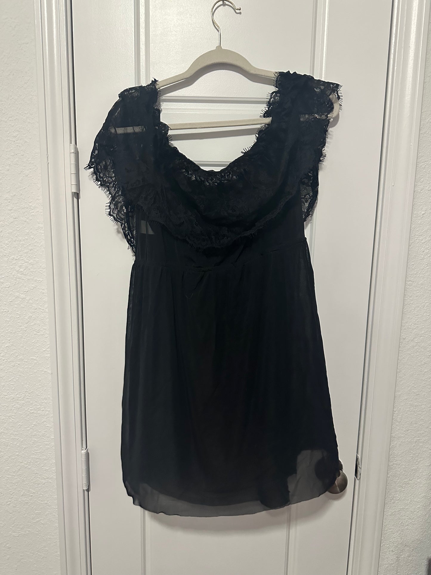 Black Ruffle Lingerie Dress