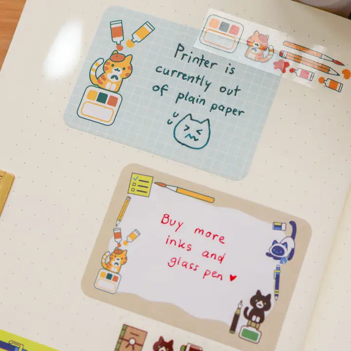 Stationery Cats Labels
